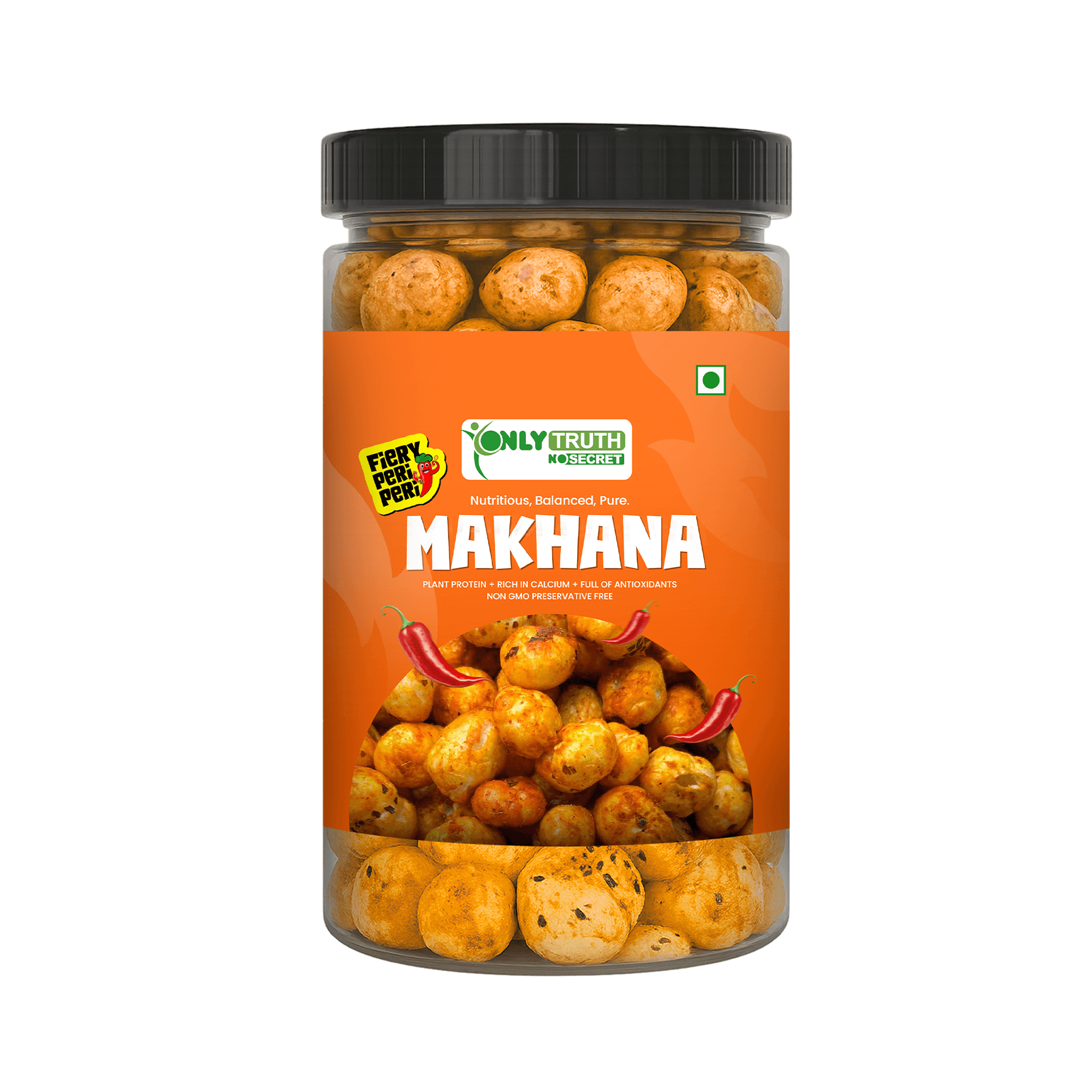 Only Truth Lime Peri Peri Roasted Makhana 60g Jar