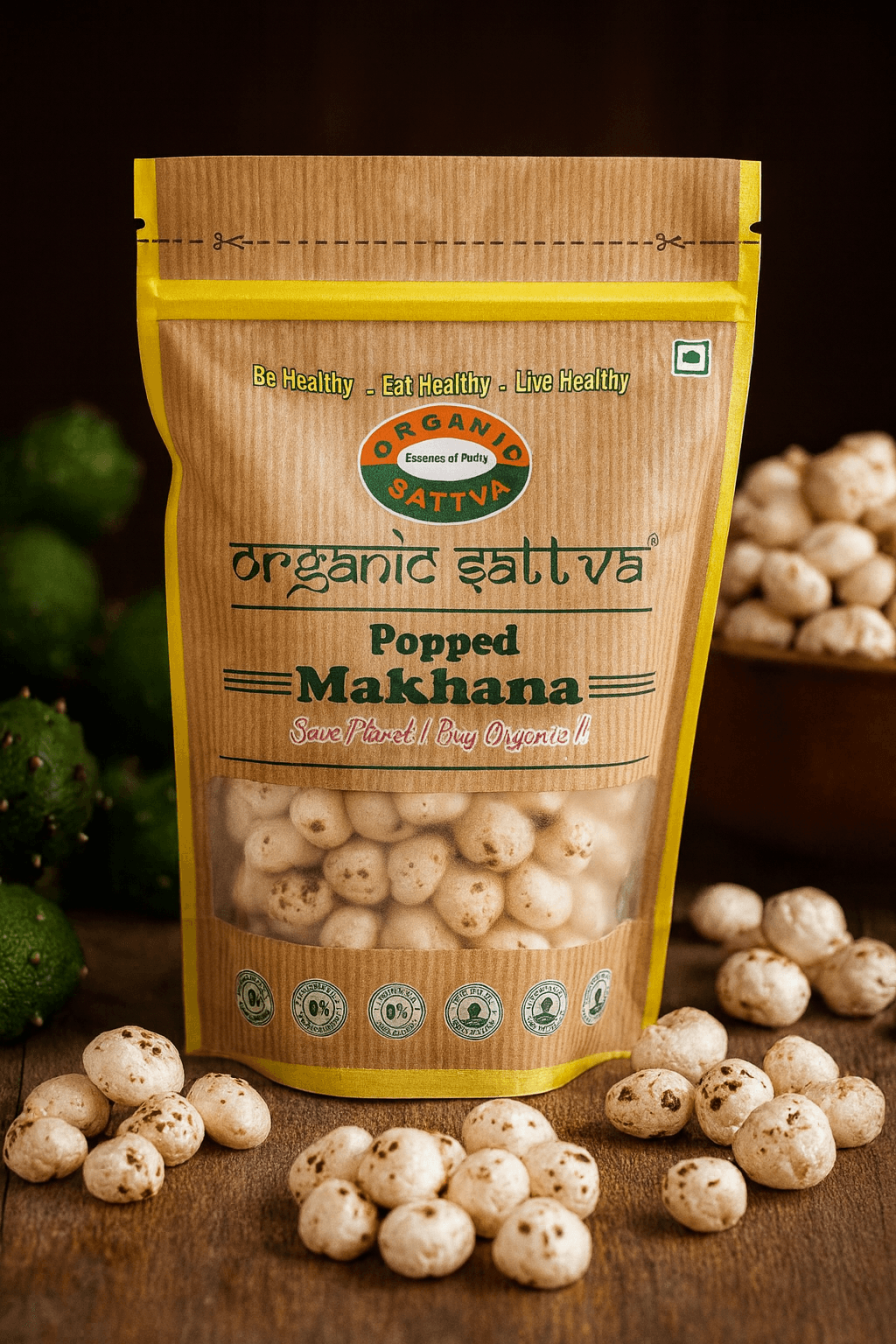 Organic Sattva Popped Makhana (250 gm)