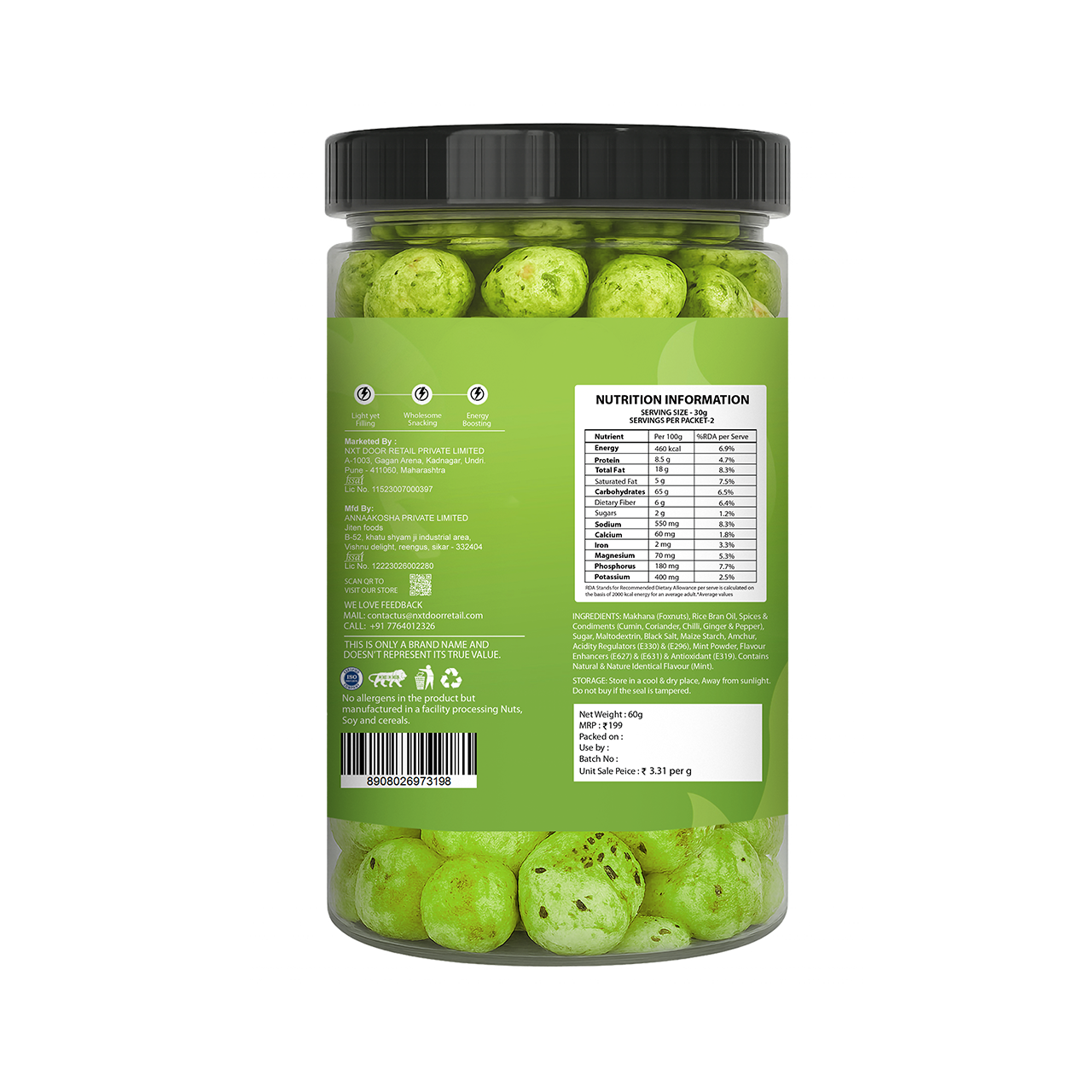 Mint Masti Makhana — Roasted Jar 60g