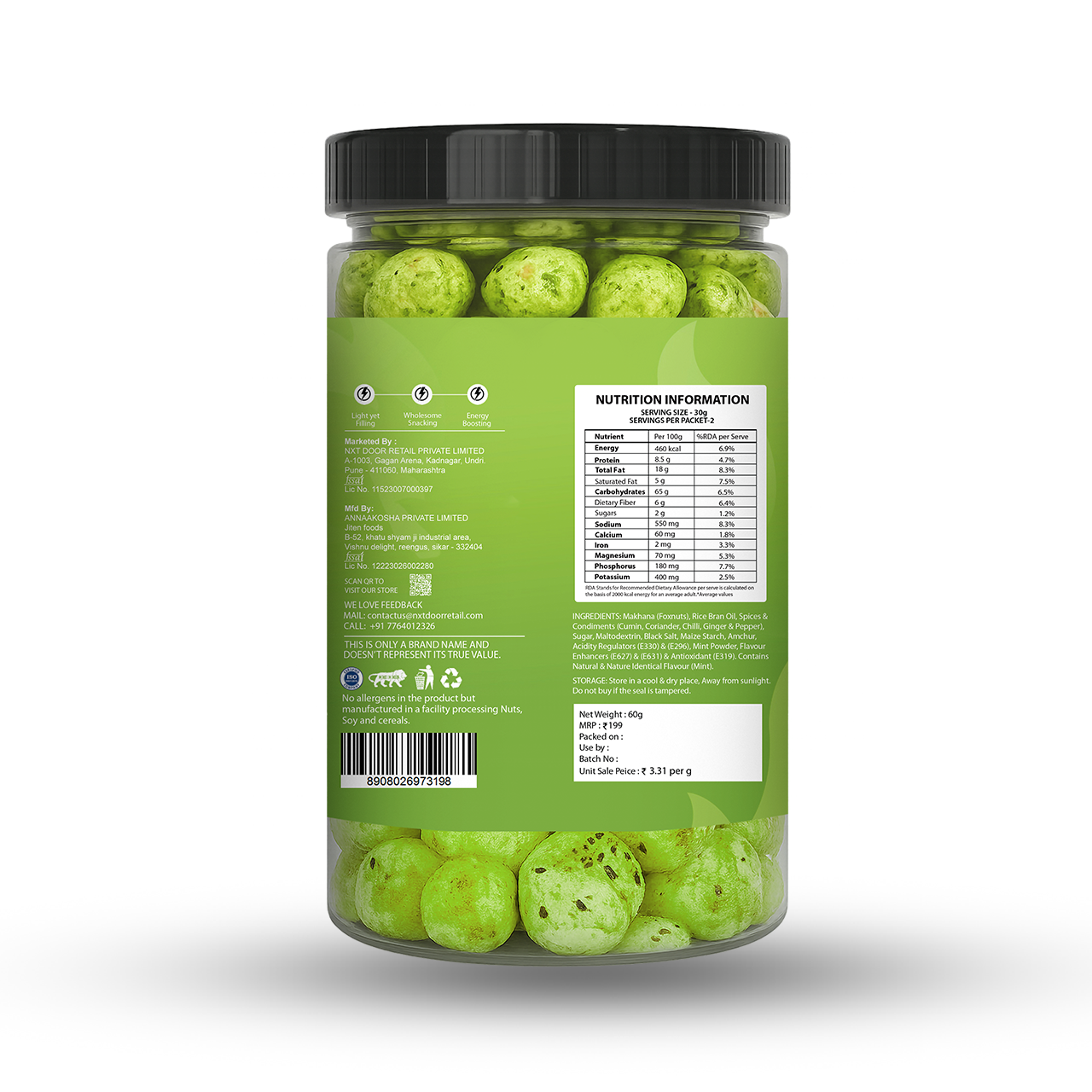 Mint Masti Makhana — Roasted Jar 60g