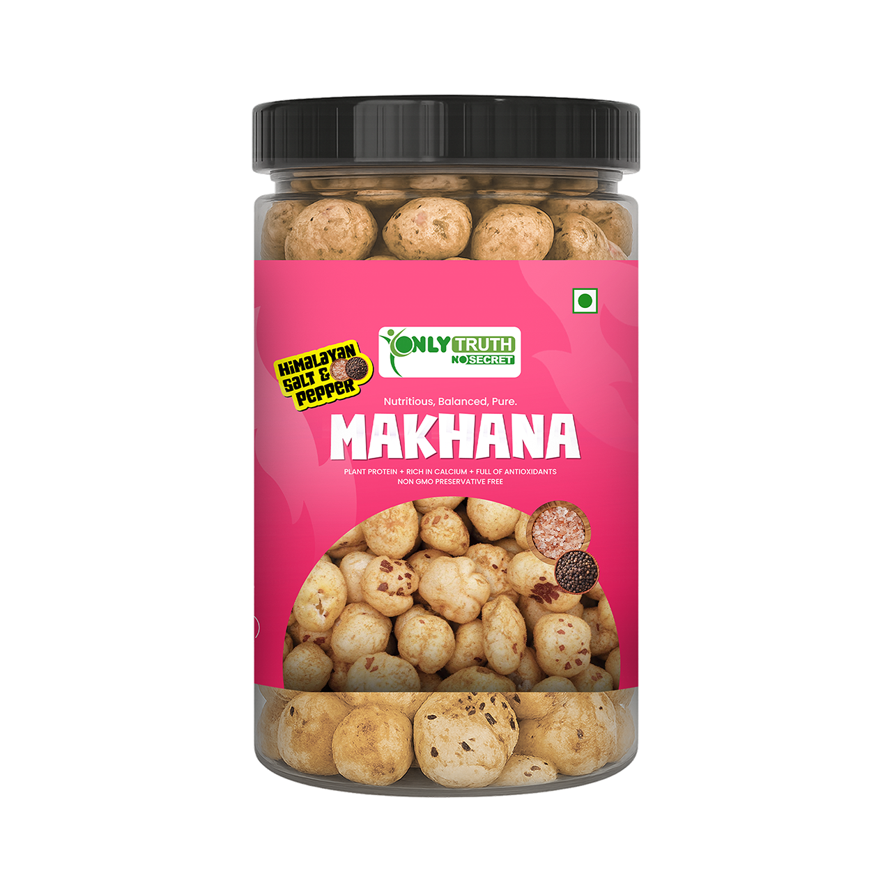 Himalayan Salt & Pepper Roasted Makhana — 60g Jar