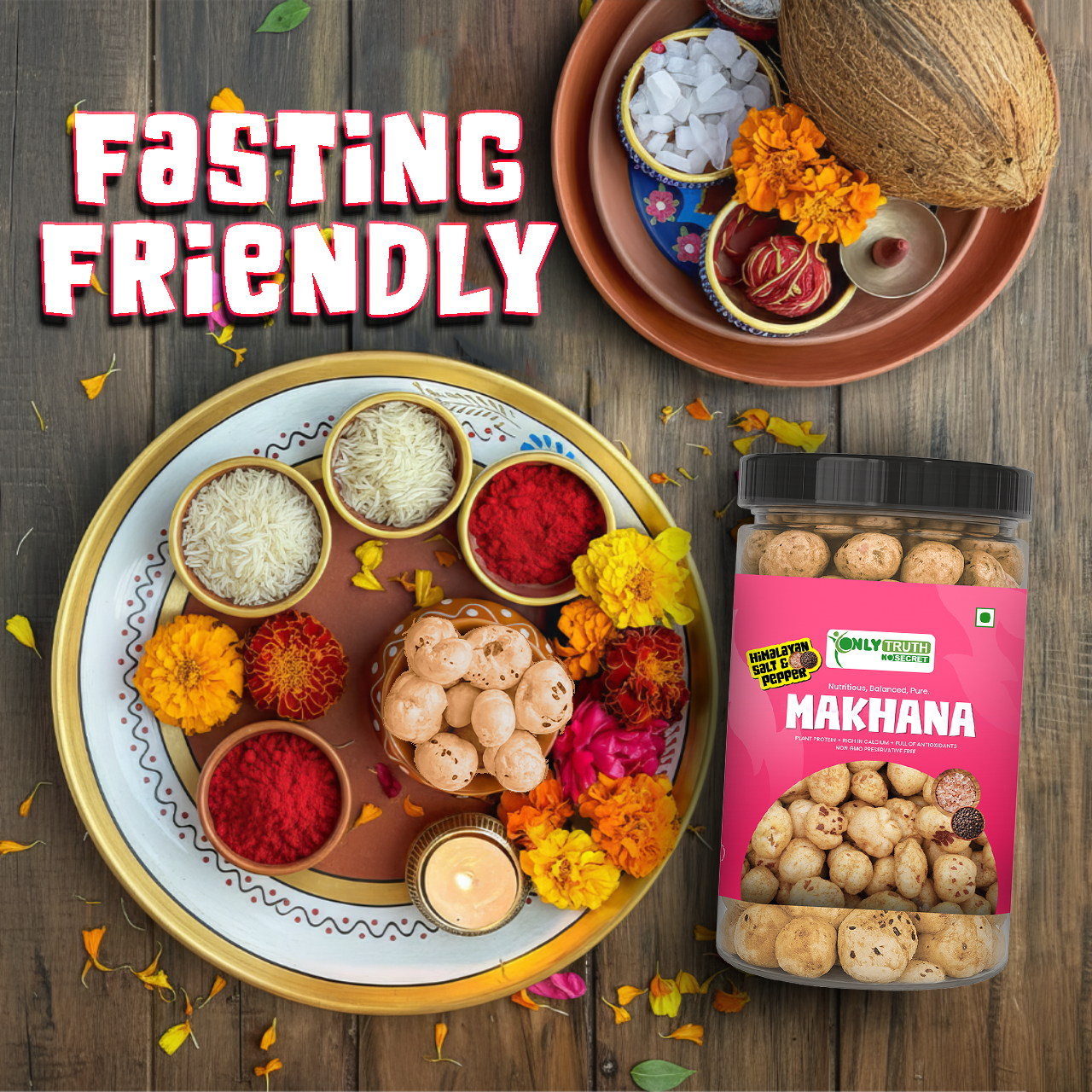 Himalayan Salt & Pepper Roasted Makhana — 60g Jar