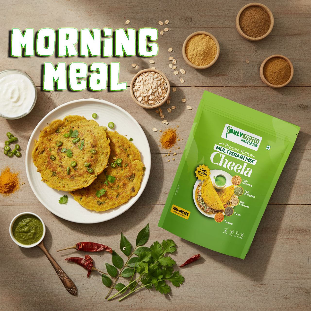 Protein Rich Multigrain Mix Cheela